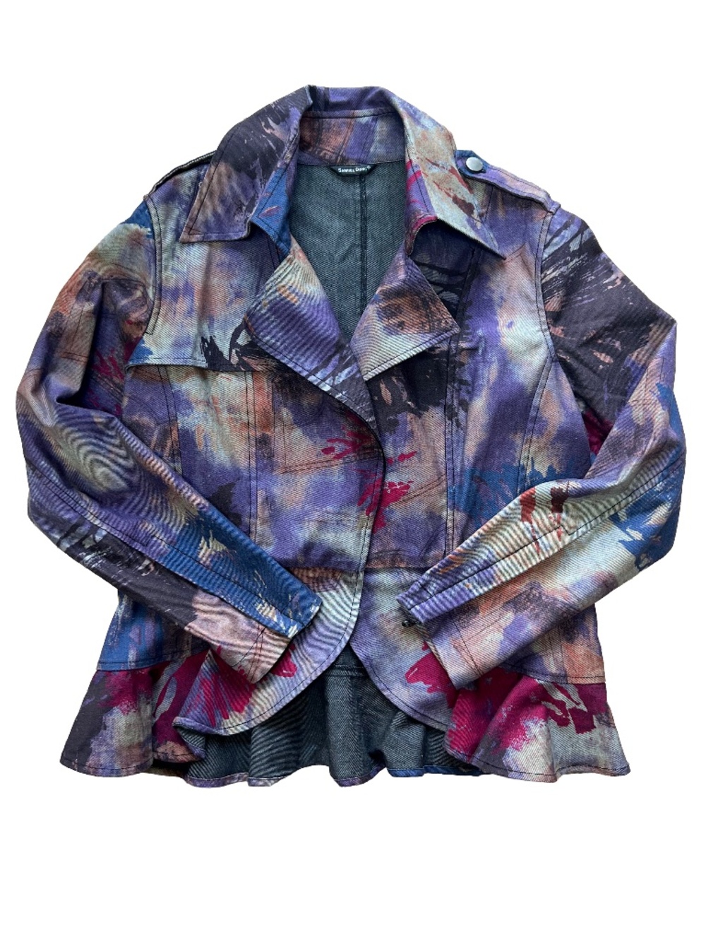 Samuel Dong Designer Denim Jacket Wearable Art